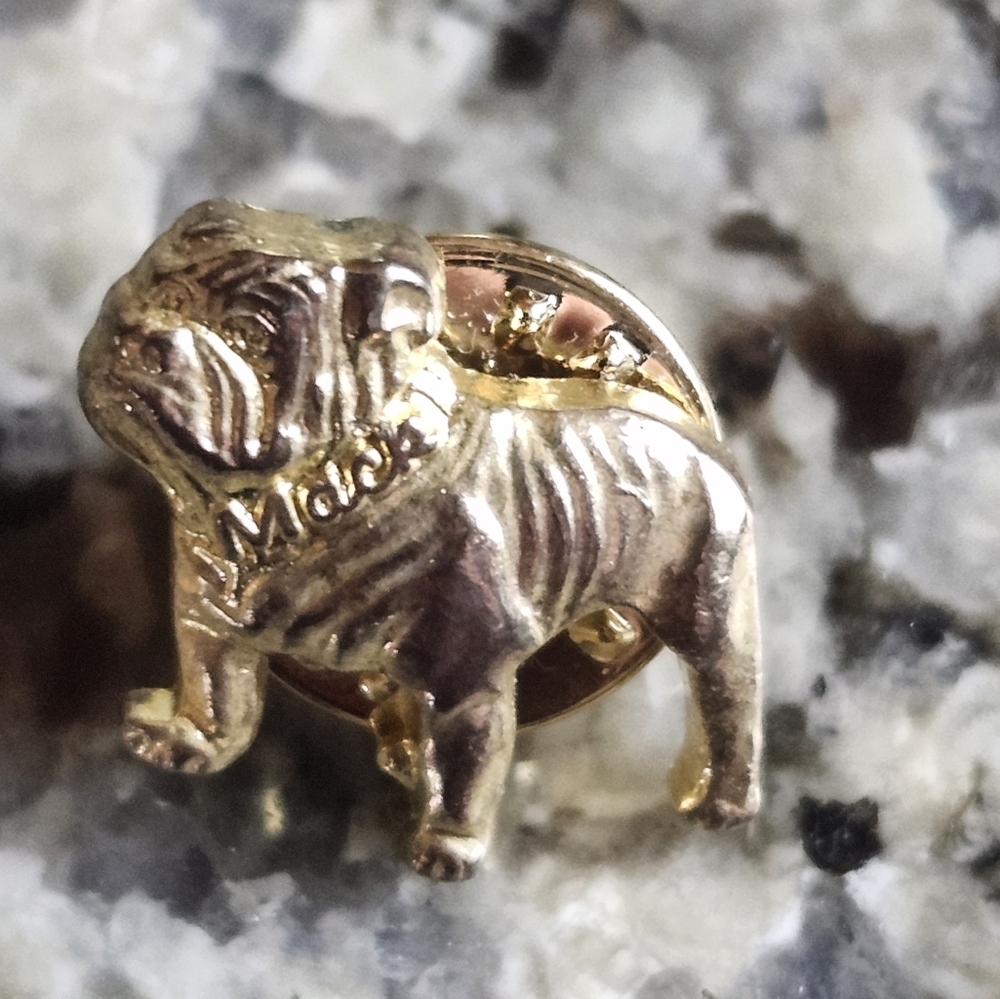 MACK Bulldog Vintage Gold Colored Pin